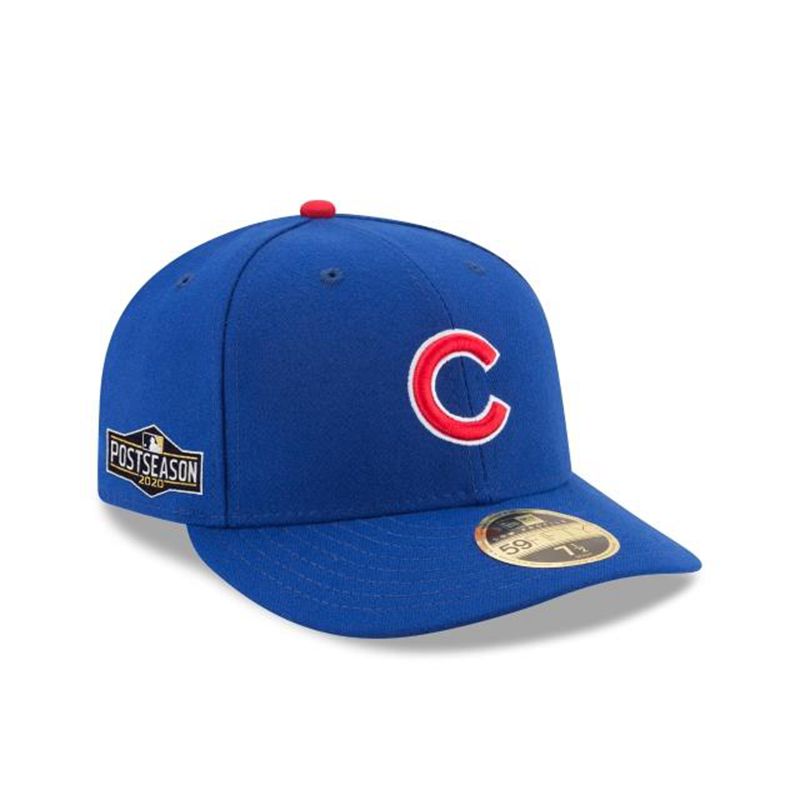 MLB Chicago Cubs Postseason Side Patch Low Profile 59Fifty Fitted (MCT1701) - Blue New Era Caps